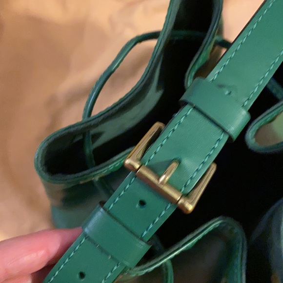 Perfect!! Louis Vuitton Noe epi green leather bucket handbag - Picture 12 of 16